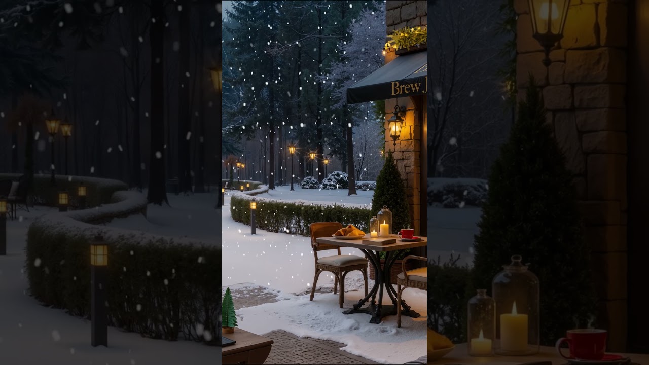 Smooth Jazz Music at Cozy Winter Coffee Shop Ambience ☃️ 