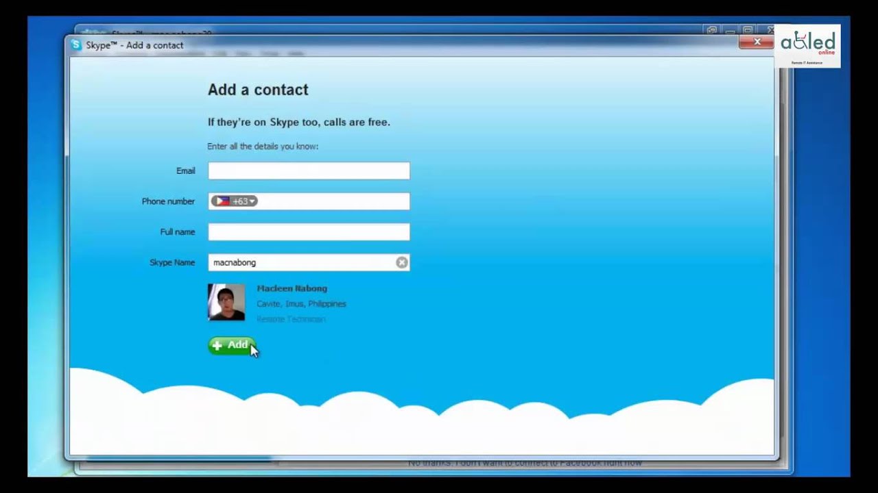Skype - How to add people on your contacts