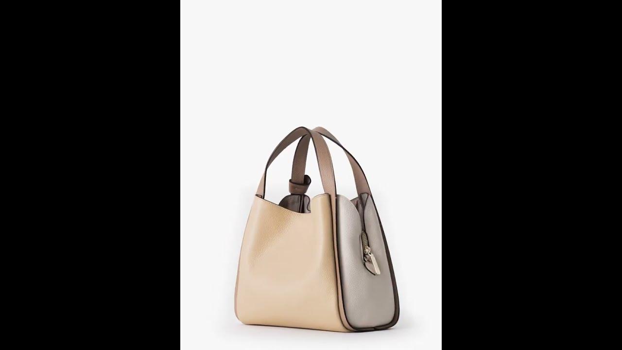 Coach Leather Colorblock Hadley Hobo Dark Denim/Multi Tote Bag NEW– Bag  Lady Shop