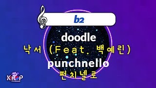 [KPOP MR 노래방] 낙서 (Feat. 백예린) - 펀치넬로 (b2 Ver.)ㆍdoodle - punchnello