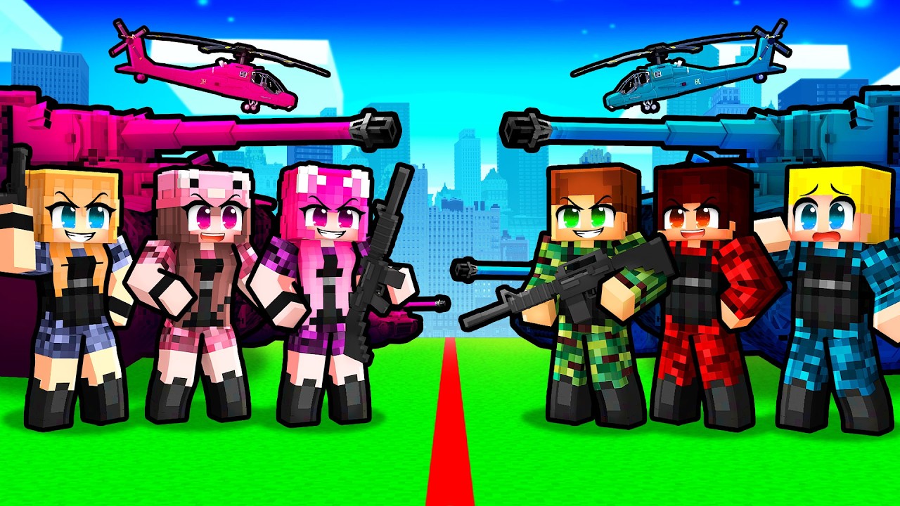 Baza *MILITARA* de Baieti VS de Fete pe Minecraft...
