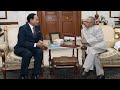 He general hm ershad former president of bangladesh called on president mukherjee