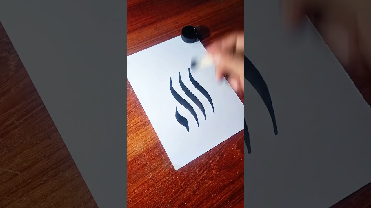 Creative Arabic Allah Artwork With a Craft Stick | Handmade Art #Shorts