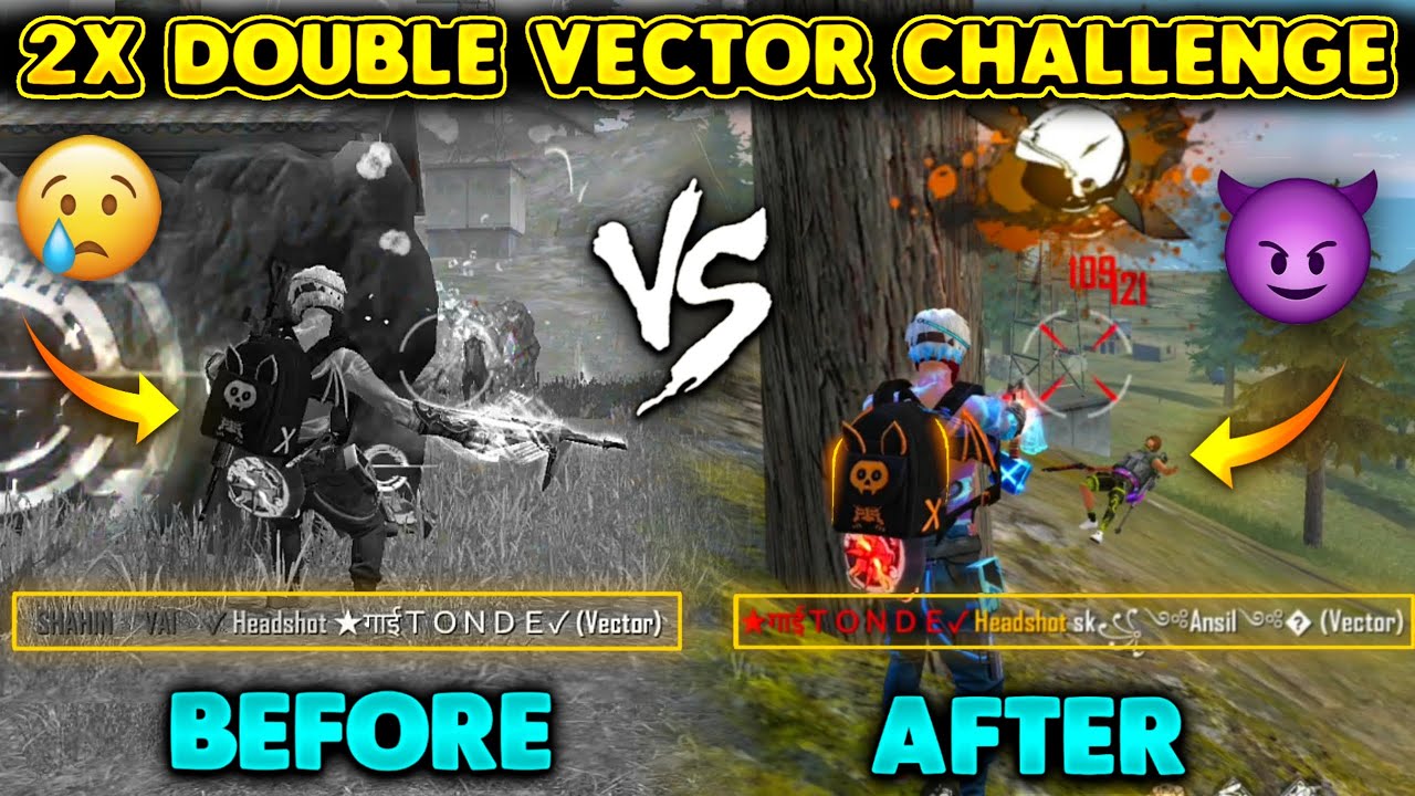 ONLY FIRST GUN CHALLENGE IN SOLO VS SQUAD TURNED INTO DOUBLE VECTOR CHALLENGE - GARENA FREE FIRE