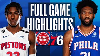Full PISTONS at 76ERS | FULL GAME HIGHLIGHTS | January 10, 2023 News