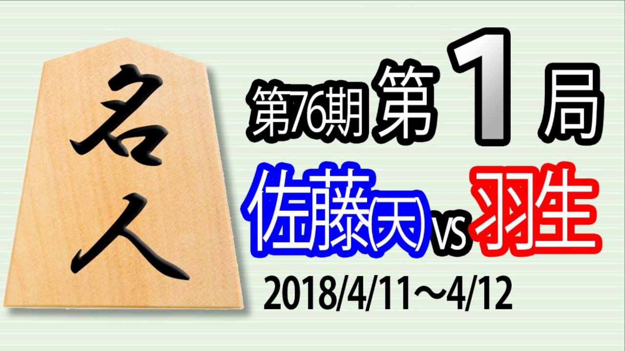 将棋解説】第76期名人戦七番勝負第1局 佐藤(天)名人vs羽生竜王｜将棋