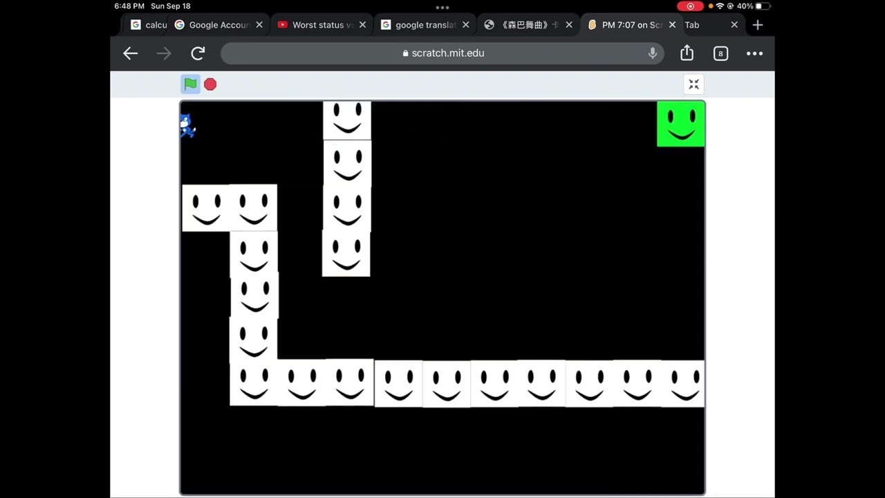 Watch me play pm 7:07 on scratch