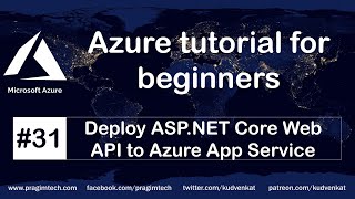 How to deploy  core web api to azure app service