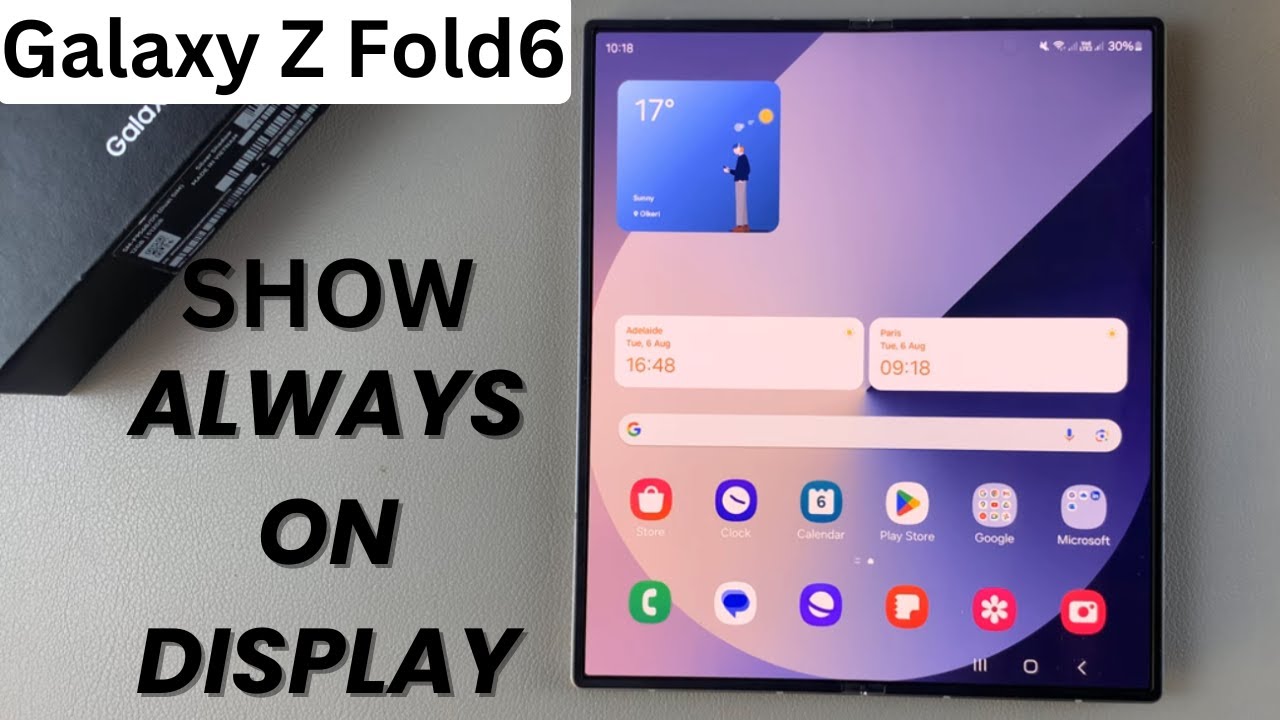 How To Tap To Show Always On Display On Samsung Galaxy Z Fold 6 - YouTube