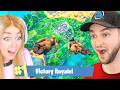 Reacting To My Wife’s FIRST EVER Fortnite Win!