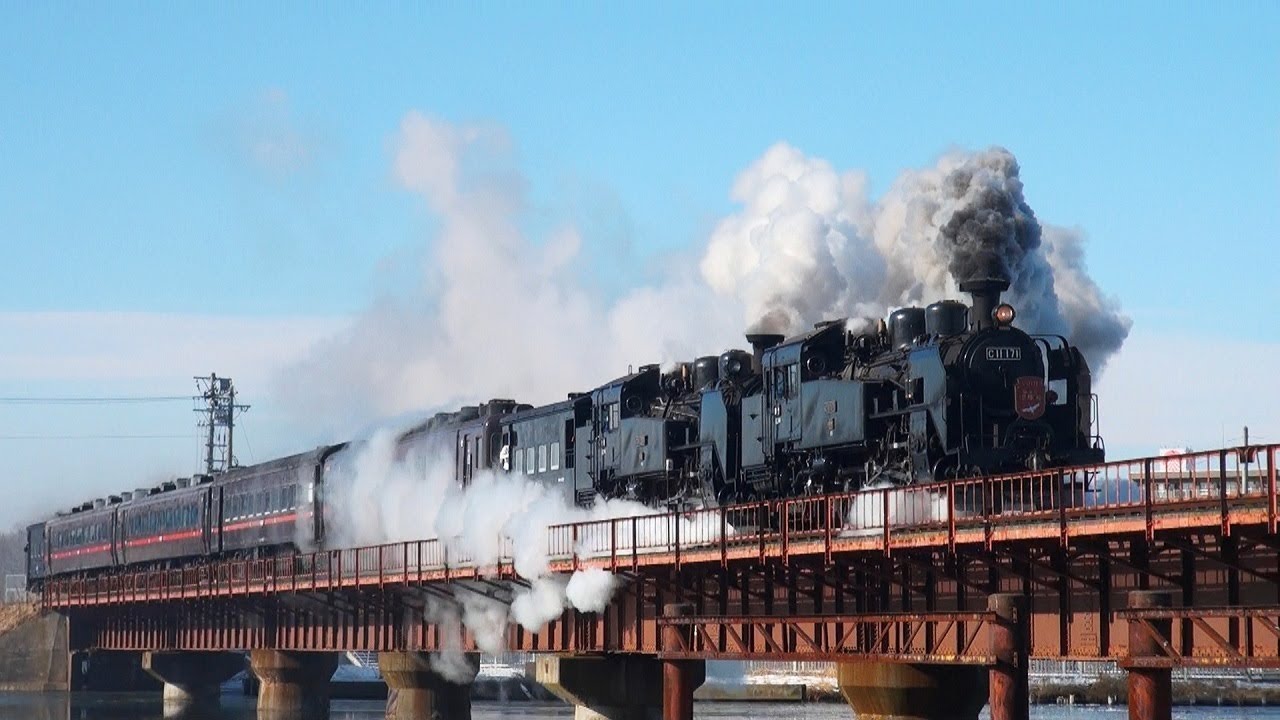 『ＳＬ冬の湿原号』爆煙シーン映像集