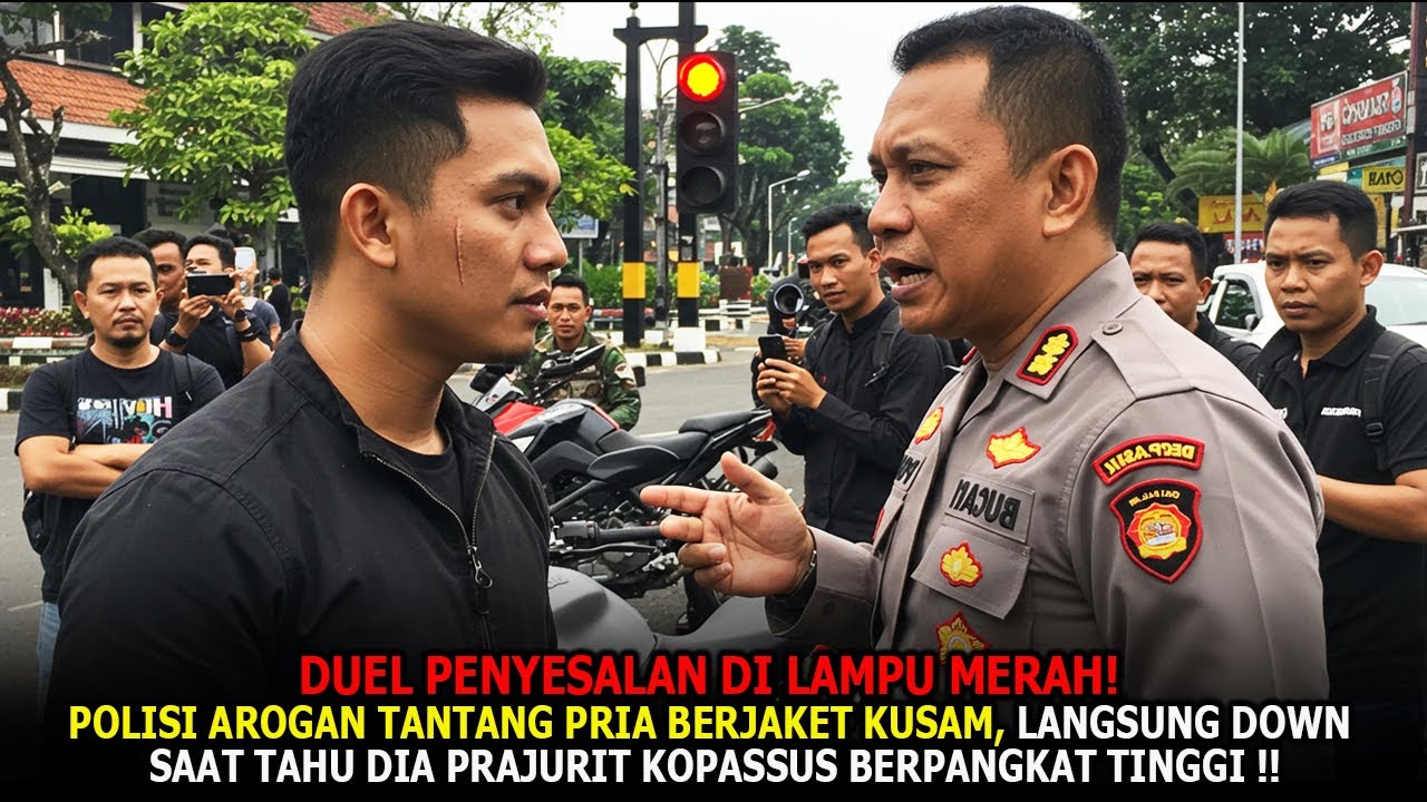 DUEL PENYESALAN DI LAMPU MERAH❗Polisi Tantang Pria Berjaket Kusam Langsung Down Saat Tau Dia Kop....