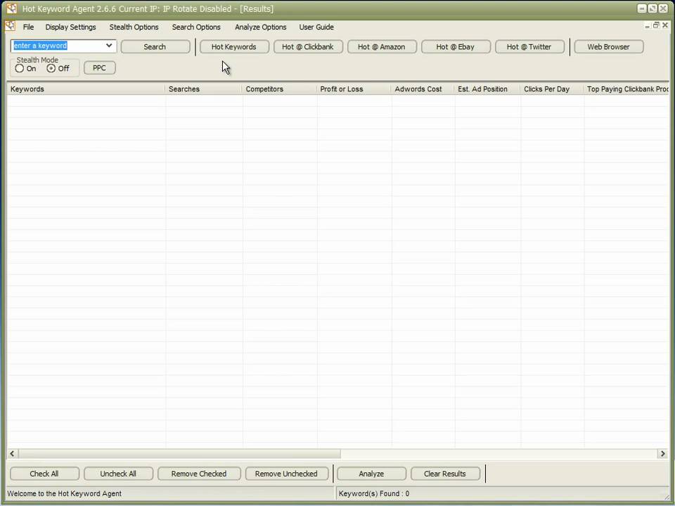 Hot Keyword Agent - Google Keyword Software - Overview