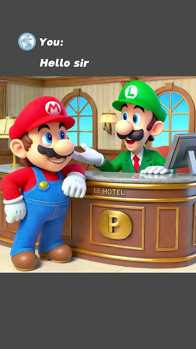 Welcome To The Hotel! #mario #memes #shorts #ai #chatgpt #aistory