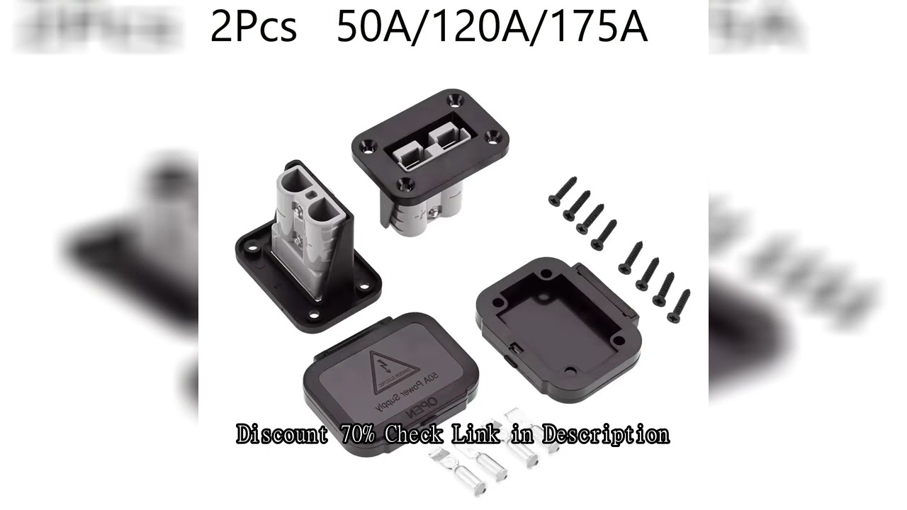 2pcs 50A/120A/175A Cable Connectors Plug For Anderson Plug Connector Flush Mount Bracket Panel Cover
