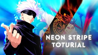 Moveable Neon stripe tutorial (Alightmotion) #anime #alightmotion 