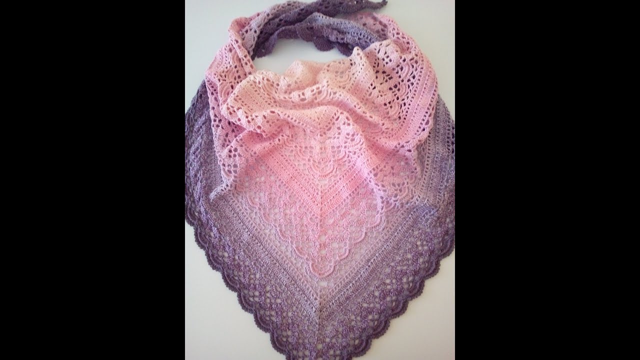 Tığ işi şal modeli1.(flowers şal) yapımı