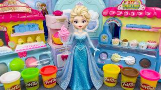 ASMR Satisfying Unboxing FROZEN Elsa Play Doh Ice Cream Shop Playset ASMR Review Toys screenshot 3