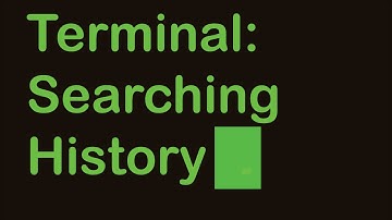 Terminal Tips: Searching Through History