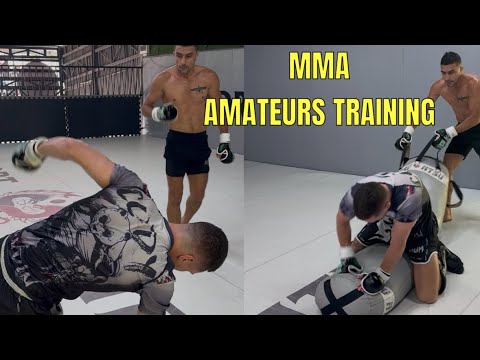 Amateurs MMA training