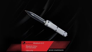 Microtech Ultratech De Titanium Gray Full Serrated 122-3 Tg