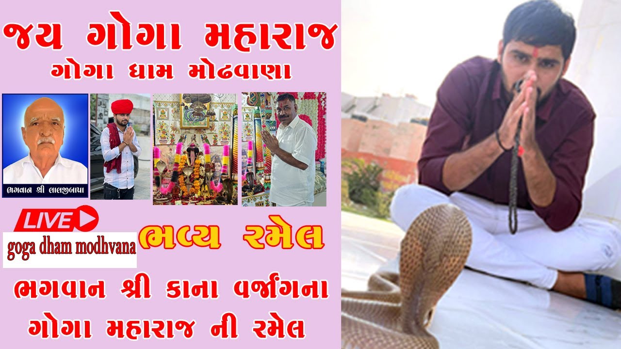 ગોગાધામ મોઢવાણા : ભવ્ય રમેલ  ભગવાન શ્રી કાના વરજાંગ ના ગોગા