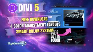 Divi 5 Free Download – 4 Smart Color Design Layouts Using Design Variables
