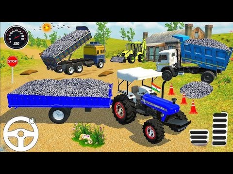 🔴Drive JCB and Uploading 🪨🏗Stone From Dumper🌋 Truck in Game #truck #jcb #tractor #du