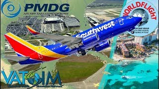 PMDG 737-800, Austin, Texas to Cancun Mexico (WorldFlight 2017) screenshot 2