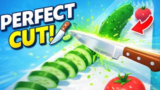 Perfect Slices – Super Satisfying Fruit & Vegetable Cutting Gameplay 🍉🥕 screenshot 2