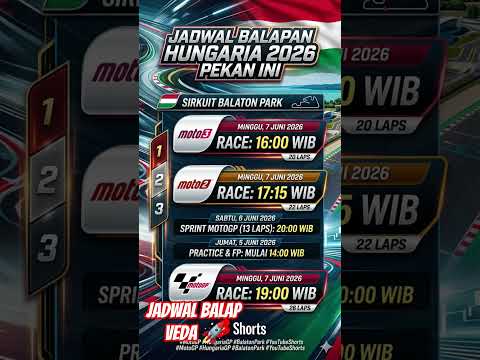 Jadwal balap moto3, Moto2, MotoGP seri hungaria 2026!! ???? sirkuit baru bagi veda!! #vedaegapratama