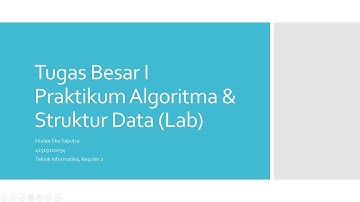 Tugas Besar I Praktikum Algoritma & Struktur Data