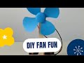 Diy fan and fun for kids #motor #projects #wires #fan #button #scince 