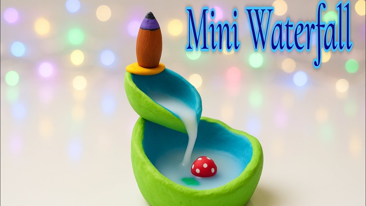 DIY Backflow Incense Waterfall | Easy Clay Burner Craft Tutorial🌈✨🪔
