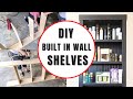 *HOW TO BUILD Recessed Shelves in Wall | *Turn Unused Space into EXTRA Storage!