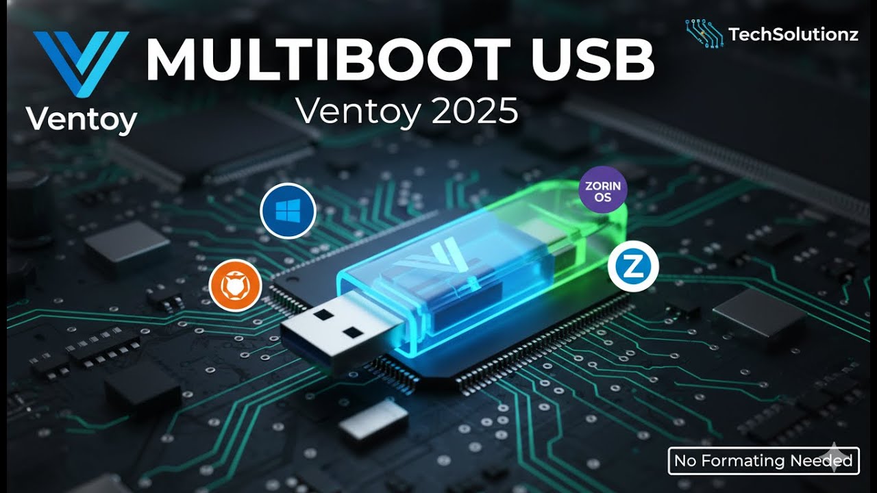 Учебное пособие Ventoy 2025 | Мультизагрузочный USB-накопитель для Windows + Linux (без форматиро...