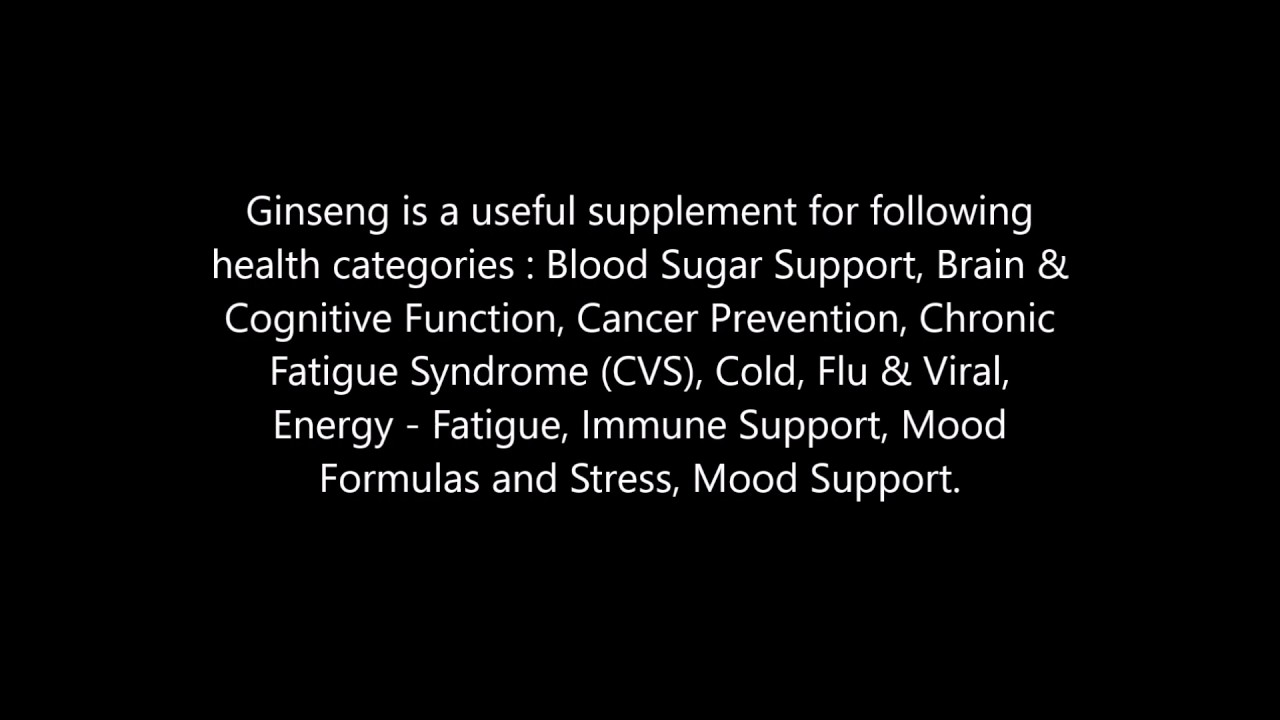 Ginseng health benefits YouTube