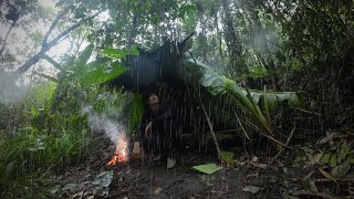 เข้าป่าสร้างที่พัก เจอพายุฝนฟ้าผ่า หนีตายเอาชีวิตรอด..!! (เหตุการณ์จากชีวิตจริง)