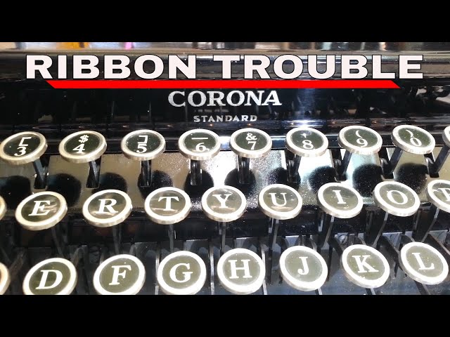 Vintage Typewriter Ribbon Not Turning or Feeding, Moving, Sticking