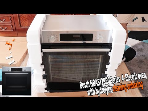 Bosch HBA512BR0 Series 4 Electric oven, with hydrolytic cleaning unboxing