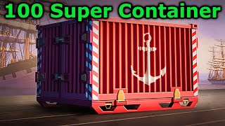 Opening 100 Super Containers - World of Warships 9° Anniversary Event - 2024