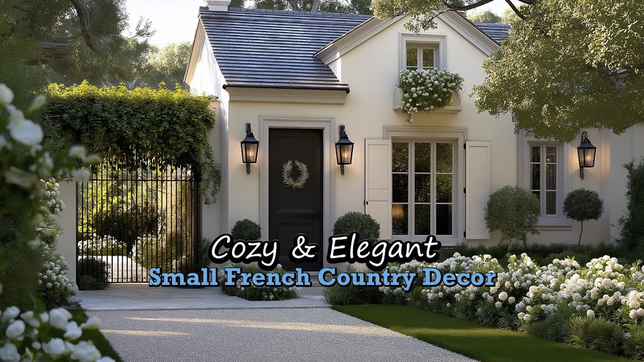 Small French Country Home: Vintage Floral Country Cottage Decor with Soft Organic Touches.