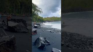Majestic black sand beach on the big island. #shorts #blacksandbeach #beautiful #nature #hawaii