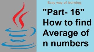 Java program to calculate Average marks ' java coding tutorial for beginners Part- 16' in हिंदी