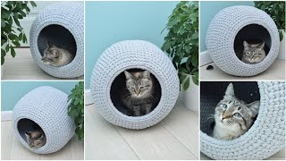Crochet cat basket video tutorial crochet pattern