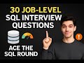 30 Basic to Intermediate SQL Interview Questions & Practice Tests