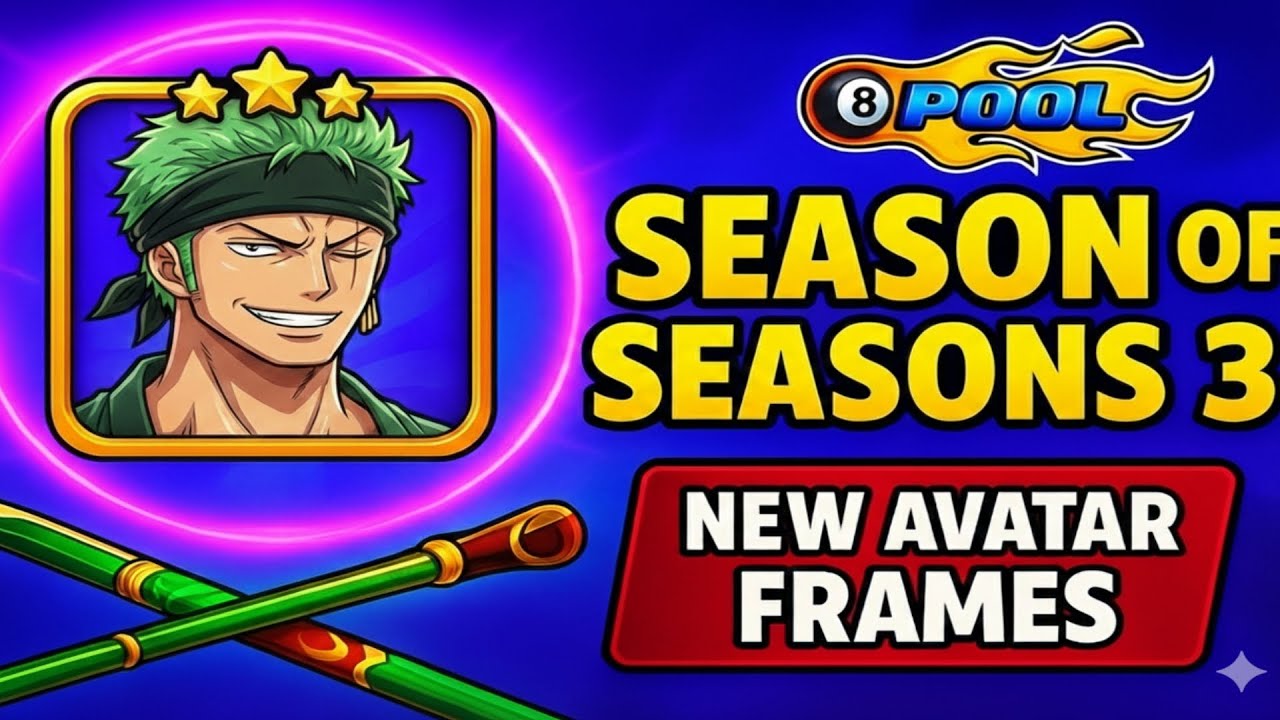 🤯 8 Ball Pool : Season of Seasons 3 LEAKS ! New Avatar Frames & Animated Cue Revealed !