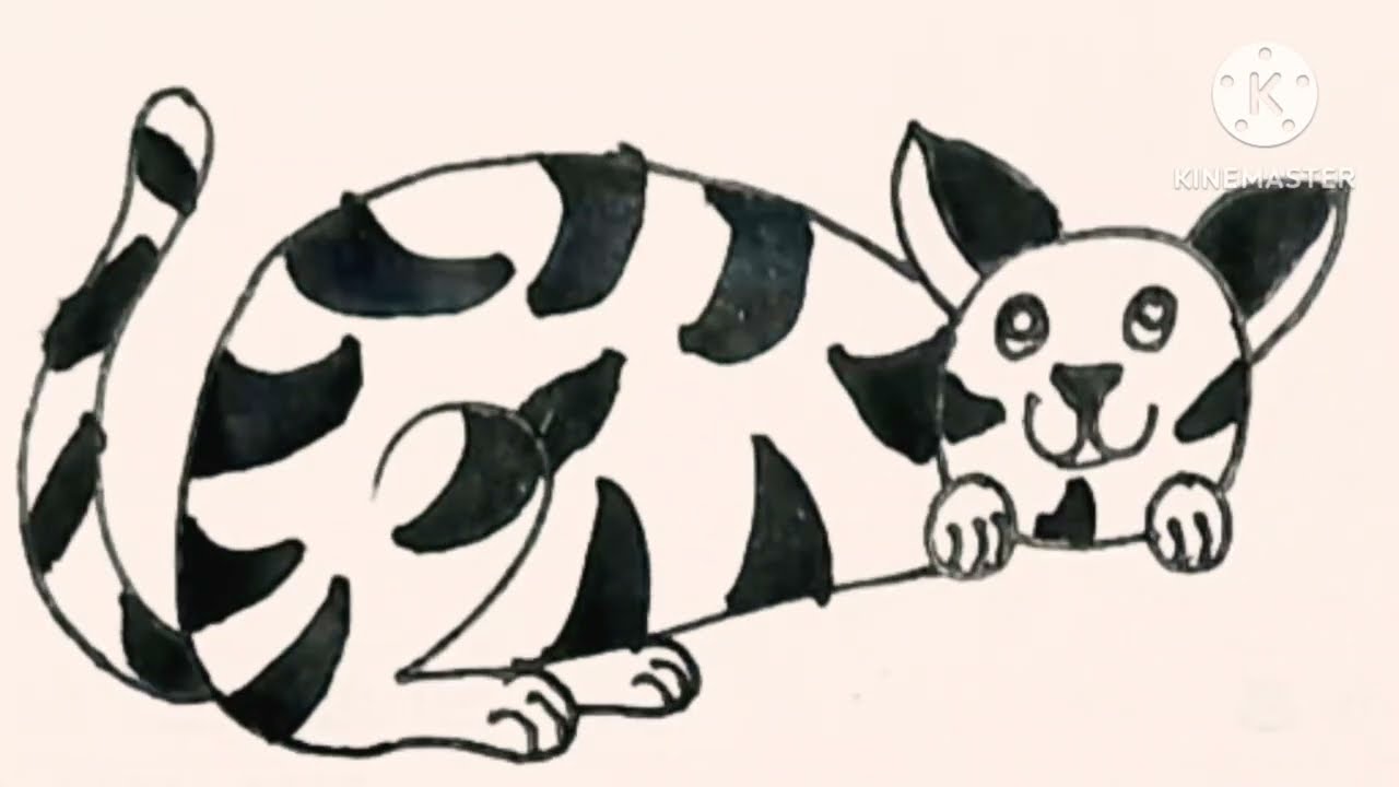 How to good drowning 200 letter from a CAT DRAWING ll EASY BEAUTIFUL drawing step by step cat face 😈