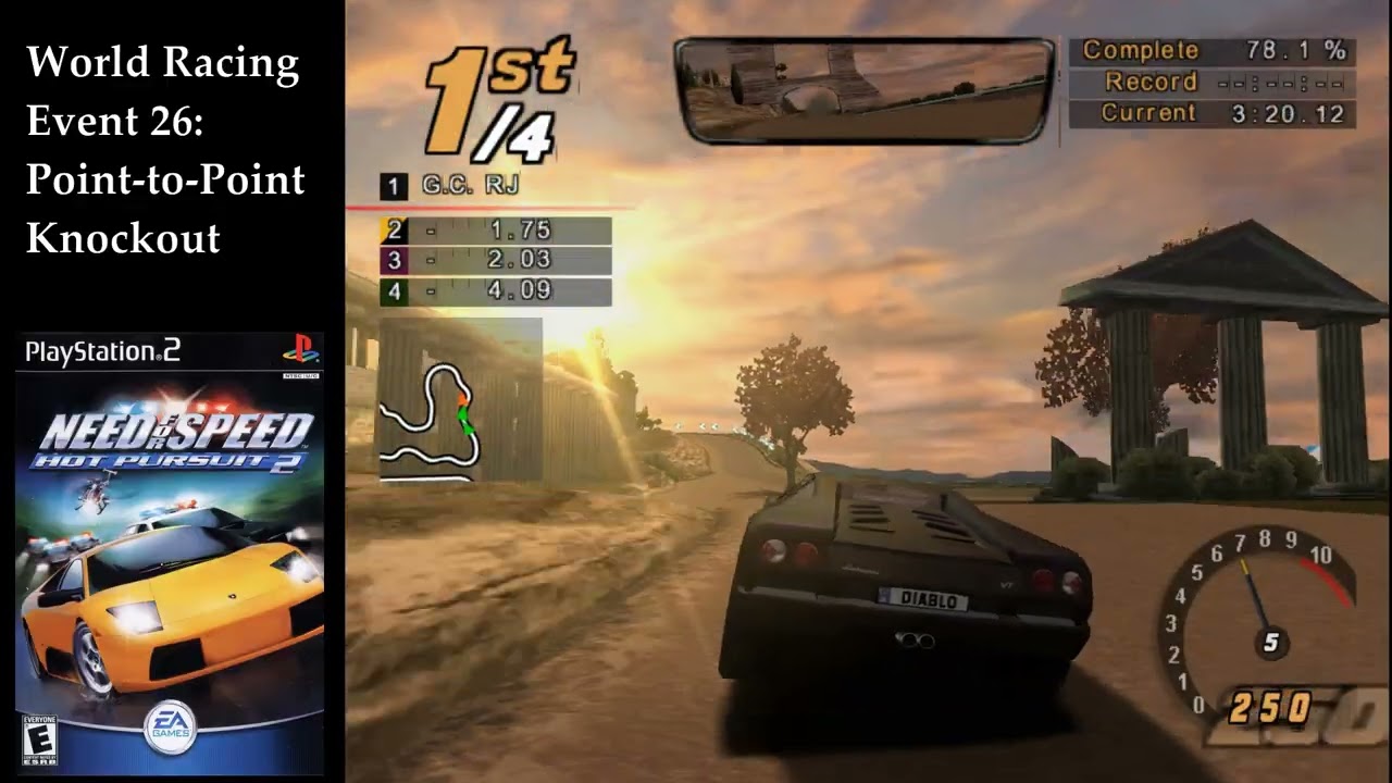 Need for Speed Hot Pursuit 2 (PS2) - World Racing - Event #26 - Point-to-Point Knockout