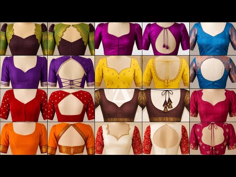 👌💯 Latest Silk Saree Blouse Design Ideas| Trendy Front & Back Neck Blouses For Silk Sarees 2026❤️|